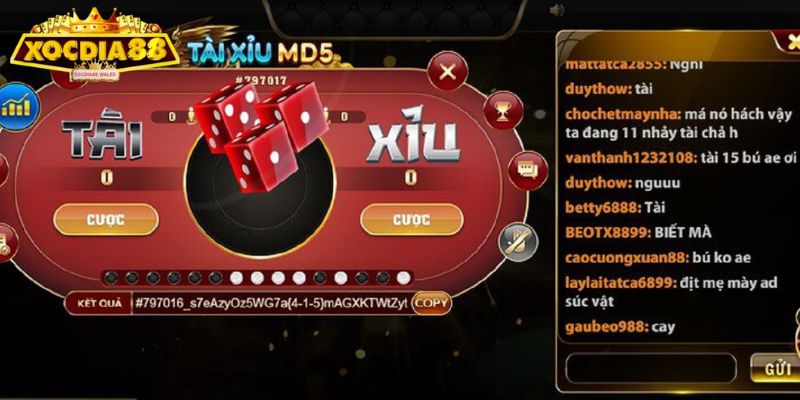 Giao diện Xocdia88 dễ sử dụng