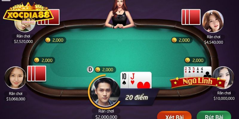 Luật chơi và cách tính điểm game bài Xì Dách tại XOCDIA88