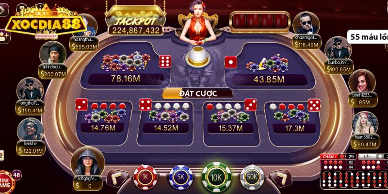 Điểm khác biệt của xóc đĩa tứ linh Xocdia88